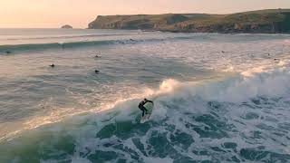 Surfing in Polzeath North Cornwall [upl. by Elleirbag791]