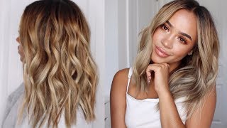 EASY AND PERFECT SUMMER BEACHY WAVES  HAIR TUTORIAL  Maria Bethany [upl. by Eiramalegna]