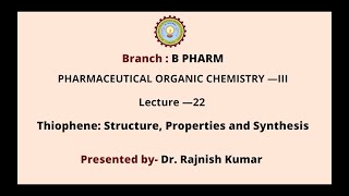 Pharmaceutical Organic Chemistry III  AKTU Digital Education [upl. by Bannasch]