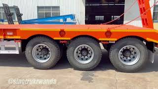 Low Bed Semi Trailer  Lowbed Truck Trailer [upl. by Ettennej]