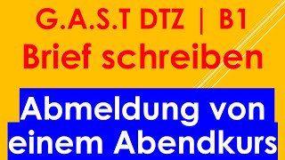 GAST DTZ B1 Briefe schreiben Prüfung B1 Neu 2024 [upl. by Narej]