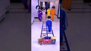 Blindfolded Jumping Grid Who Succeeded In The Challenge 😂 Funnyfamily Partygames [upl. by Naraj]