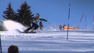 HQ Super slow motion skiing FHD slalom and giantslalom Elle [upl. by Tove]