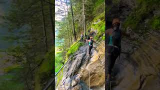 What a feeling 🤗🤗🤗📍Via Ferrata 🇨🇭Murren 🇨🇭Switzerland [upl. by Nauqad882]