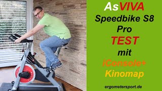 Asviva Speedbike S8 Pro im Test mit Anleitung iConsole und Kinomap App [upl. by Ellehciram]