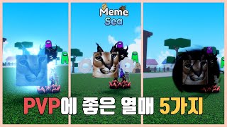 Meme sea 밈바다 랭커가 알려주는 피빕에 좋은열매 5가지 [upl. by Tabina]