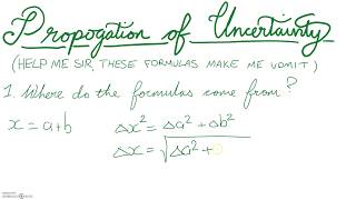 Uncertainty Propagation  Formula explanation [upl. by Garbe766]