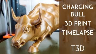 Toro de Wall Street  Impresion 3D Timelapse con Octolapse [upl. by Rihaz]