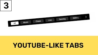 How To Design Scrollable Slider Tabs Like YouTube Using HTML CSS amp JS  Part 3 [upl. by Okimuk]