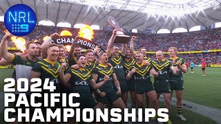 2024 NRL Pacific Championship medal presentation Australia v Tonga  NRL on Nine [upl. by Notsua]