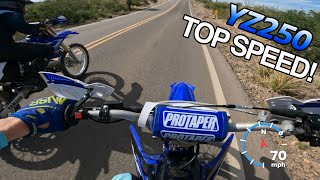 Yamaha Yz250 Top Speed OFFICIAL TEST [upl. by Allemaj]