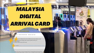 How to Fill Malaysia Digital Arrival Card MDAC  Tutorial [upl. by Gleason]