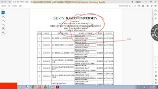 DR CV RAMAN University Dca Pgdca Exam Time Table dca pgdca exam notificationdca pgdca bsc msc [upl. by Einahpetse404]