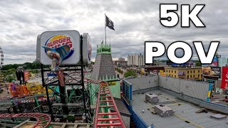 Frank’ N Coaster Burger King Coaster Front Row POV 5K  Niagara Falls 2024 [upl. by Lebbie]