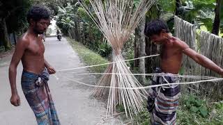 Jute Rope Making Technique in Rural Village BangladeshBD Village Rope Making Process [upl. by Kapeed]