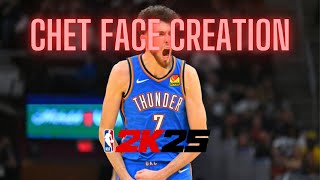 NEW CHET HOLMGREN FACE CREATION IN NBA2K25 [upl. by Enahs]