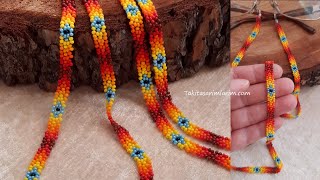 KOLAY VE ŞIK BONCUK GÖZLÜK İPİ YAPIMI  MAKING BEAD GLASSES THREAD [upl. by Ahcsatan]