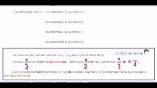 Clasa a Va  Cap Fractii ordinare  ex1  numitor numarator [upl. by Melburn527]