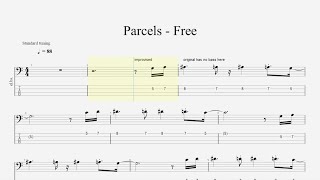 Parcels  Free Bass Tabs [upl. by Llerihs548]