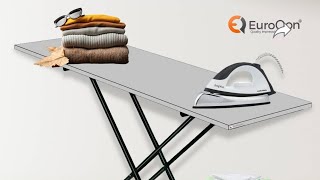 EuroQon Foldable Smart Dual Height Adjustable board for Ironing Laptop Dining [upl. by Hoes771]