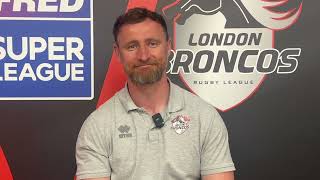 POST MATCH Mike Eccles following London Broncos 3418 win over Hull FC [upl. by Lyda]