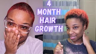 4 Months Hair Growth Update 2024 bigchop pixiehaircut hairgrowth [upl. by Dex217]