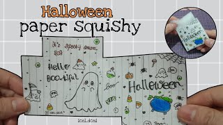 DIY paper squishy  draw and make squishy halloween aesthetic [upl. by Abramo]