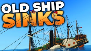 Old Ship Sinks  Stormworks Build and Rescue [upl. by Rye147]