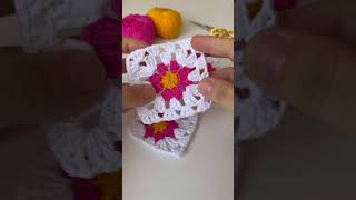 How to crochet a flower granny square for beginners 🌸  Step by Step easy crochet tutorial [upl. by Ranite22]