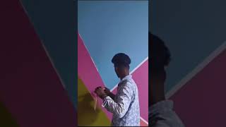 Wall designs aibro tape painting [upl. by Cuthburt]