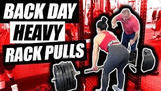 Heavy Rack Pulls  Workout to Blast your Back [upl. by Ydnec]