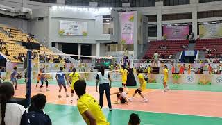 West Bengal VS Final Patiala Women Volleyball game khelo India University games program Lucknow 2023 [upl. by Natfa]