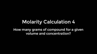 Molarity Calculation 4  calculating the number of grams required of a component of a buffer [upl. by Cima]