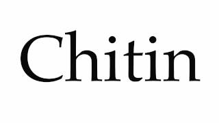 How to Pronounce Chitin [upl. by Knowland]