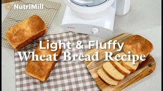 Sandwich Bread Recipe  Bosch Universal Plus Mixer amp NutriMill Classic Grain Mill Tutorial [upl. by Nnyleve]