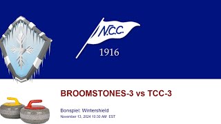 🥌 NCC Bonspiel Wintershield  BROOMSTONES3 vs TCC3 [upl. by Lazarus872]