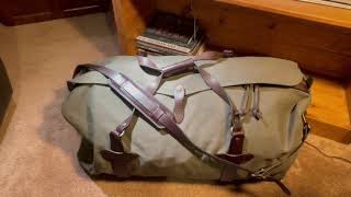 Filson Large Twill Duffle Bag Light Review  Whats In It [upl. by Elleinnod]