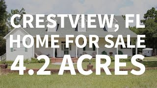 Crestview FL Home For Sale On 42 Acres With 306 Feet Of Waterfront [upl. by Ahsiret]