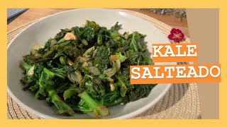 Recetas veganas KALE SALTEADO [upl. by Aneerol]