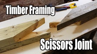 Timber Framing Scissors Joint [upl. by Coppins628]