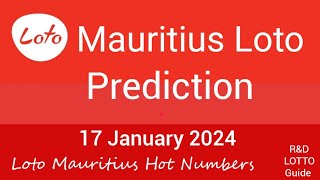 Loto Mauritius Prediction For 17 January 2024  Mauritius Loto Hot Numbers 17012024 [upl. by Fia]