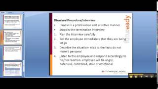 Chapter 15  Video 1 Constructive Dismissal Planning – Dismissal Interview [upl. by Ennaimaj]