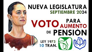 VOTARÁN AUMENTO DE PENSIÓN IMSS e ISSSTE 2024 SHEINBAUN y NUEVA LEGISLATURA [upl. by Africa]