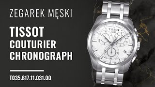 Zegarek Tissot Couturier Chronograph T0356171103100  Zegarowniapl [upl. by Yorgerg]