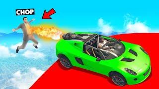 CHOP HIT ME USING HIS SUPER ROCKET CAR IN DERBY GTA 5 [upl. by Kilroy]