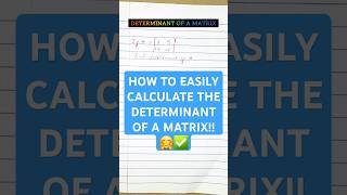 Determinant of a MATRIX determinants matrix matrices maths shorts shortsfeed [upl. by Ennoryt]