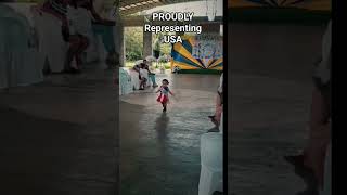 2years old baby proudly representing USA🇺🇸 everyone highlights subscribe toddlers viralvideo [upl. by Hardy813]