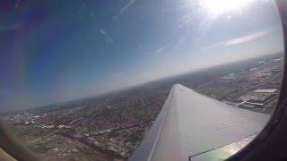 MD83 take off from Miami Intl  Miami Beach  wing view HD [upl. by Airdnazxela38]