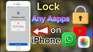 How to Lock WhatsApp with fingerprint and Face ID on iPhone [upl. by Dahlia]