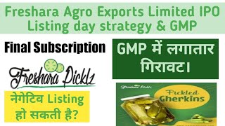 Freshara Agro Exports IPO Listing day strategy amp GMP [upl. by Curry4]